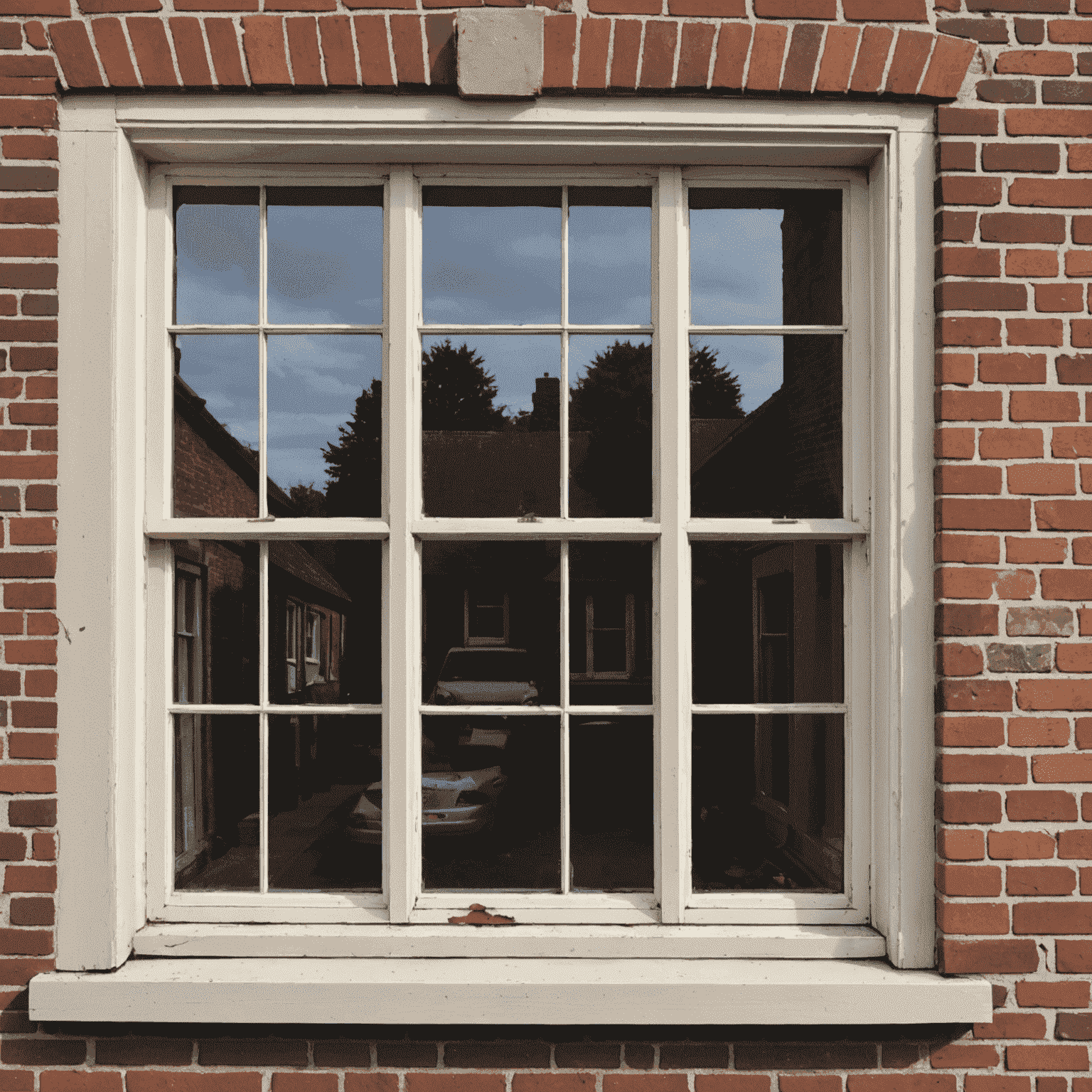 Before and after images of a window frame repair, showcasing the dramatic improvement in appearance and functionality